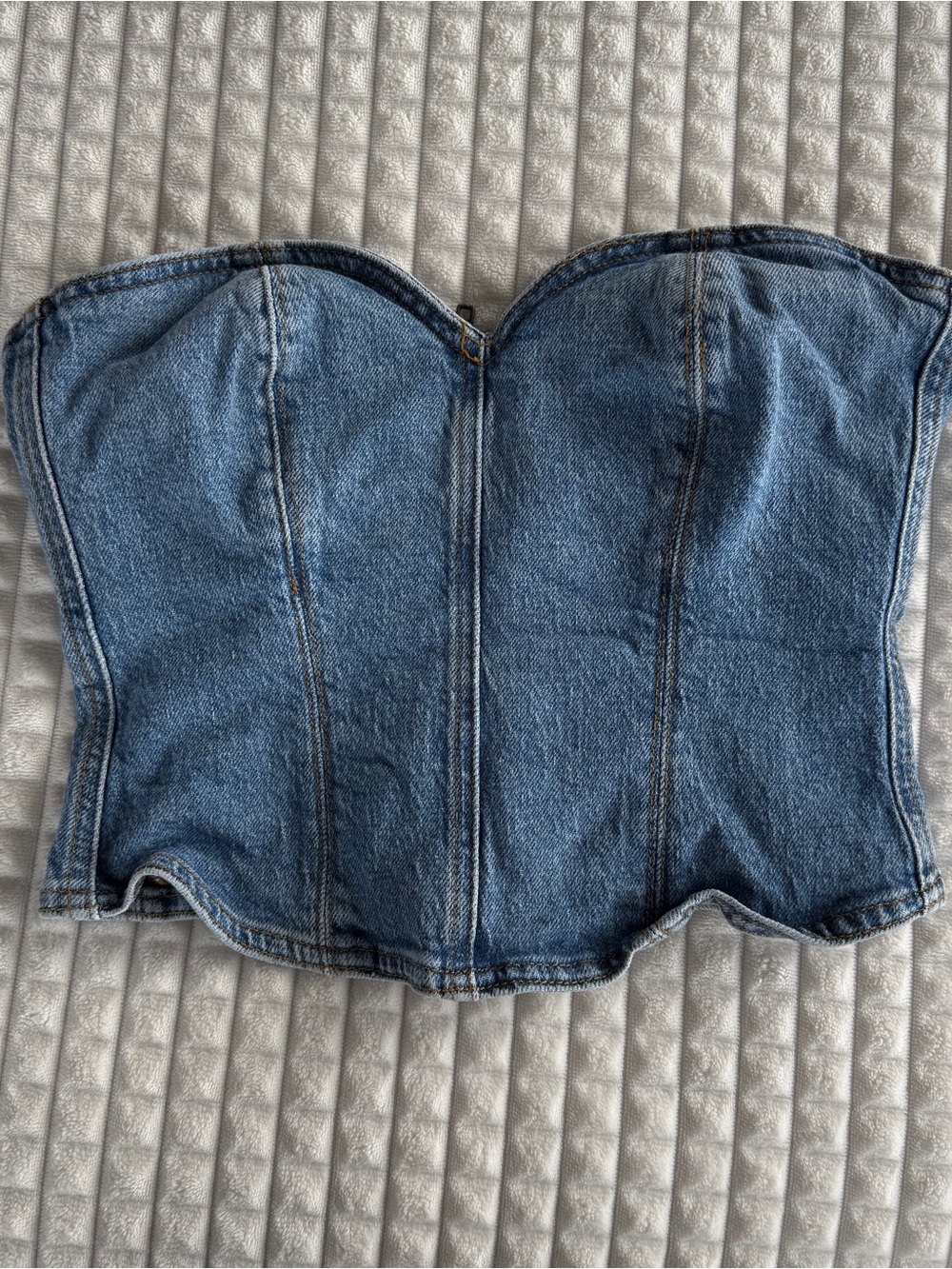 Zara Denim Corset Top
